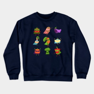 Vegetables Superheroes Crewneck Sweatshirt